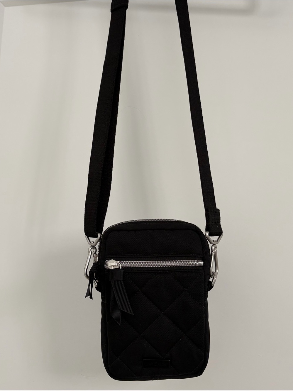 Vera Bradley Performance Twill Black RFID Small Convertible Crossbody Bag
